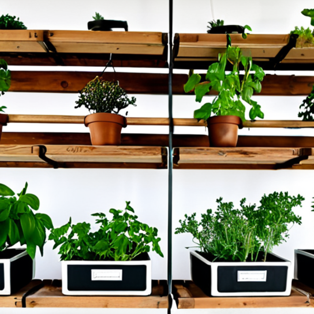 **

"Vertical herb garden on shelves, featuring basil, rosemary, and parsley in pots. Upcycled PET bottles and wooden crates as hanging planters. Balcony setting, fully clothed, appropriate content, safe for work, family-friendly, perfect anatomy, natural proportions, professional photography, high quality."

**