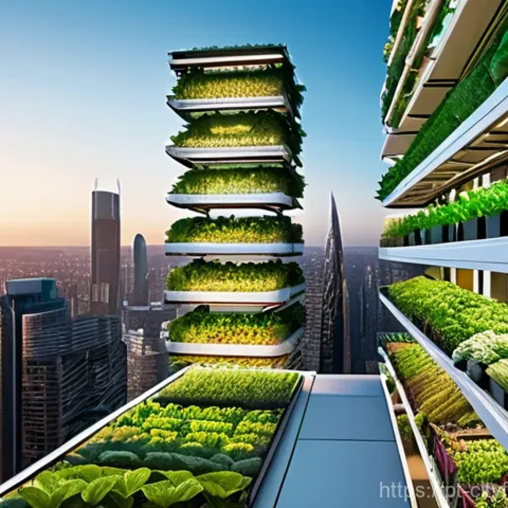도시농업 창업 아이템 - **Prompt 1: Urban Vertical Farm in a Bustling City**
    "A breathtaking, high-angle wide shot of a ...