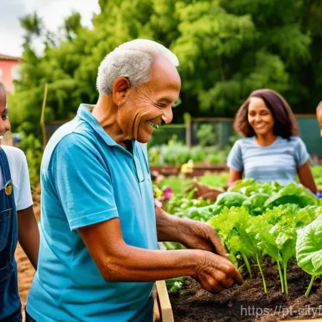 도시농업의 지역 사회 영향력 - **Prompt:** A heartwarming scene on a sun-drenched balcony garden in a historic Portuguese city. A y...